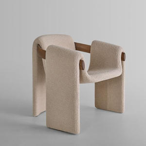 Fauteuil de Salon Moderne en Cuir avec Structure en Bois, Chaise de Loisirs et de Salle à Manger pour Hôtel, Chambre, Salle à Manger et Salon - Product Image 1