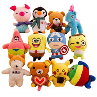 Fábrica al por mayor promoción especial 7 pulgadas juguete de peluche máquina de agarre muñeca juguete boda animal relleno suave grúa muñeca