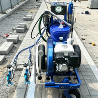 Machine de marquage routier sans air à peinture froide avec système autopropulsé pour le marquage des pistes d'aéroport