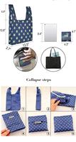 Bolsa de Compras Reutilizable, Plegable, Económica y Personalizada, de Poliéster y Nailon Reciclado, con Diseño Ripstop, para el Gimnasio, Supermercado y Uso Diario