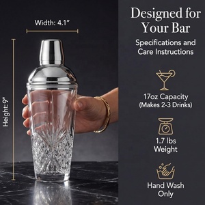 Shaker à Cocktail Martini en cristal de dubaï - Product Image 4