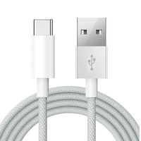 Câble USB-A vers USB-C en nylon de 1m, 1,5m, 2m, charge rapide, chargeur de voiture Type-C pour iPhone 17/17 Pro/17 Pro Max, pour iPhone 16 16 Pro