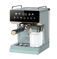Cafetière expresso automatique à double chaudière Nouvelle machine à vapeur portable italienne numérique intelligente Machine à expresso pour réservoir de lait à domicile
