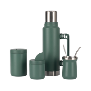 Kit de Yerba Maté en Acier Inoxydable Premium, <span class=keywords><strong>Gourde</strong></span> Isolée 1400ml, Contenant, Bombilla, Brosse de Nettoyage, Ensemble de Filtres à Thé - Product Image 1
