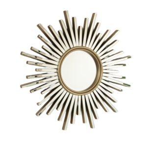 Miroir décoratif Gemme Mirror 33'' en forme de soleil couchant pour salle de bain, chambre et salon - Product Image 1