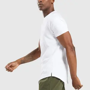 T-shirt à manches courtes pour homme, vêtement de sport léger, fitness, col rond, stretch, entraînement, collants d'exercice, multicolore, logo personnalisé