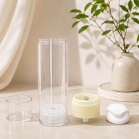 Flacon pompe à vide AS YN902 à filetage sans air, 30-120 ml, pour emballage de sérum et lotion cosmétique, directement de l'usine