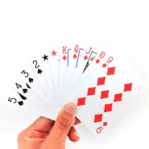 Hirate הדפסה קלאסית ידידותית לסביבה 54 כרטיס פוקר למחזר יוקרה אישית לוגו נייר משחק קלפים בחזית ובחזרה