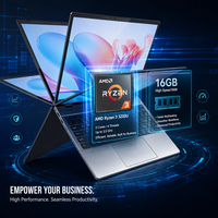 Nouvel ordinateur portable tactile pliable à 360° de 15,6 pouces, processeur AMD Ryzen 3, Windows 11, ordinateur portable professionnel et éducatif, tablette 2 en 1