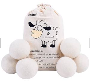 Vente en gros <span class=keywords><strong>discount</strong></span> Tissu <span class=keywords><strong>de</strong></span> <span class=keywords><strong>laine</strong></span> réutilisable XL- 6 PACK 3 Pack 7cm 7.5cm 8 cm Boules <span class=keywords><strong>de</strong></span> sèche-linge en feutre <span class=keywords><strong>de</strong></span> <span class=keywords><strong>laine</strong></span> biologique - Product Image 2