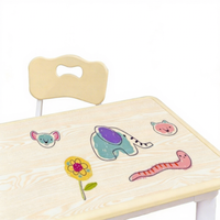 Table et chaises réglables en hauteur pour enfants en plastique pour la lecture, le dessin et les repas