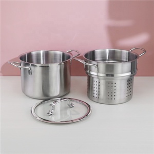 Casserole <span class=keywords><strong>de</strong></span> cuisine à double couche pour spaghetti avec couvercle en verre et grille vapeur - Product Image 3