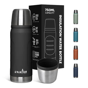 Botella de Agua Aislada al Vacío a Prueba de Fugas de 750 ml, Botella de Acero Inoxidable 304 de Doble Pared con Tapa Abatible y Libre de BPA - Product Image 1
