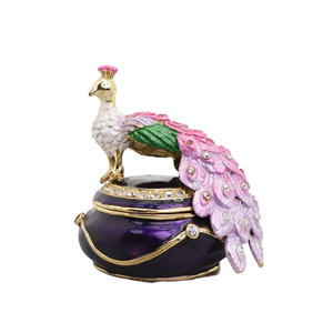 Металлическая шкатулка-украшение в виде тукана из пайета от производителя из Гуандуна, ручная работа, эмаль, для декора дома - Product Image 3