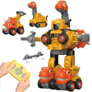 Brinquedo de dinossauro para crianças, veículo de brinquedo com fricção, transformação, robô rc, brinquedo para crianças