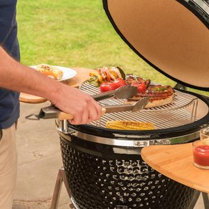 SEB KAMADO 21 pulgadas grande negro cerámica Kamado 21 26 pulgadas huevo <span class=keywords><strong>Asador</strong></span> <span class=keywords><strong>De</strong></span> carbono barbacoa parrilla al aire libre acero Metal carbón barbacoa hogar - Product Image 4