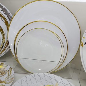 Plato de cena de plástico desechable de 7,5 ", plato de postre, 10,25 occidental de plato de cena", juego de vajilla para fiesta - Product Image 6