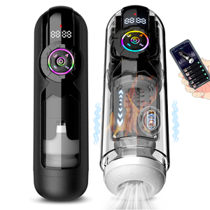 Godet de masturbation vibrant et aspirant à commande par application, masturbateur masculin télescopique chauffant, vagin de poche automatique, jouets sexuels pour hommes - Product Image 2
