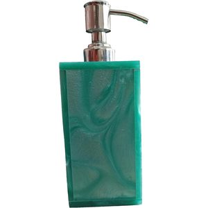 PARIJAT HANDICRAFT 4-Piece Green Resin Bathroom <b>Set</b> Complete Collections Accessories Including <b>Soap</b> Dispenser Toothbrush Holders - Product Image 2