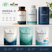 Capsules d'huile de poisson Oméga 3 500mg 1000mg en vrac OEM Marque privée Capsules d'EPA DHA de haute mer Fournisseur direct d'usine