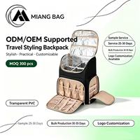 Sac à dos de voyage léger et isolé pour coiffeur, avec séparateur amovible et plusieurs poches