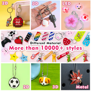 Porte-clés en PVC 2D à thème œil maléfique de la série Space, vente en gros personnalisée en vrac, accessoires, impression en relief, léger - Product Image 5