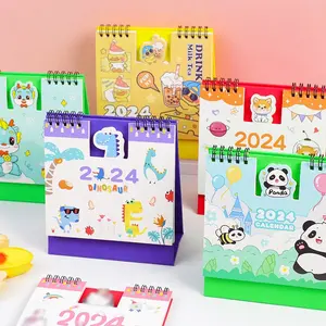 Wholesale school kids weekly planner big cartoon cute desktop calendar 2024