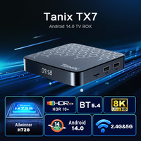 Tanix TX7 Smart Android 14.0 TV Box 2G 16G 4G 32G Allwinner H728 8K HD Set Top Box BT5.4 2.4&5G Dual Wifi Reproductor Multimedia