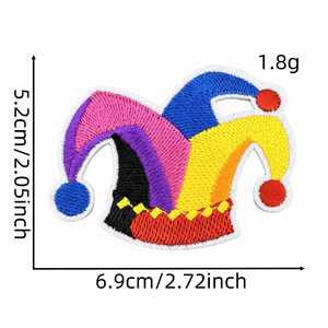 New Iron on Embroidered Cute Circus Flag Clowns Hat <b>Elephant</b> Monkey s Patch for Kid's Hat Bag Decoration - Product Image 5