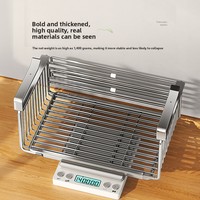 Étagère de rangement sous armoire en acier inoxydable, extensible, pour cuisine, panier suspendu, organisateur, vente en gros, directement de l'usine