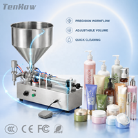 Machine de remplissage pneumatique de crème et de lotion en acier inoxydable de qualité alimentaire, haute précision, pour flacons et pots cosmétiques