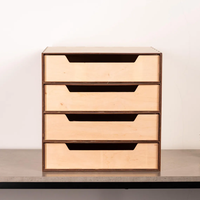 Organizador de Documentos de Madera para Escritorio, Soporte para Papel, Estante para Archivos de Oficina, Organizador de Escritorio con Cajones