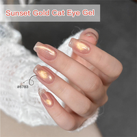 L&M 12 Couleurs 15ml Gel TPO-Free Sunset Gold Effet Œil de Chat Vernis à Ongles Magnétique en Gros Personnalisé Kit de Vernis Gel Œil de Chat