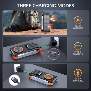<span class=keywords><strong>Power</strong></span> Bank Solare Magnetico da 30000mAh con Ricarica Wireless, Resistente all'Acqua, all'Umidità e alla Polvere, per Ricarica Rapida all'Aperto - Product Image 2