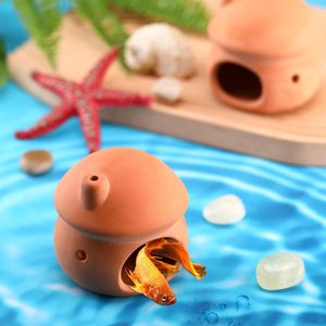 Keramik Pilz Haus Aquarium Ornament Aquarium Versteck dekorative Höhle für Fisch Aquarium Zubehör - Product Image 4