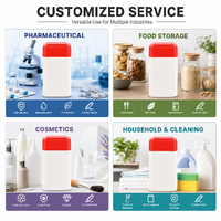 Bouteilles carrées en PE de 250 ml de qualité alimentaire avec bouchon à clapet pour aliments pour animaux, compléments alimentaires, médicaments, vitamines, comprimés de calcium, bonbons et stockage