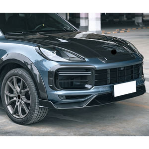 Modification de voiture 2018-2023 Pare-chocs avant Grille en fibre de carbone Cadre de feux de jour pour <span class=keywords><strong>Cayenne</strong></span> Turbo - Product Image 4
