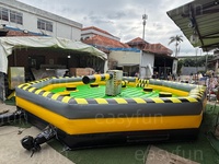 Éliminateur gonflable commercial portable et mobile pliable avec doubles bras souples pour utilisation en extérieur