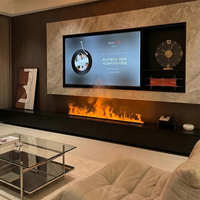 Cheminée électrique à vapeur d'eau 3D avec éclairage LED RGB, humidificateur, pour la décoration de la maison et des hôtels