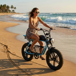 Bicicleta Eléctrica Beach Cruiser con Neumáticos Anchos Antideslizantes y Diseño Impermeable para Vacaciones en la Playa y Paseos por la Arena - Product Image 2
