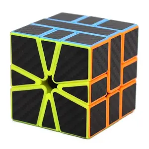 MOYU MeiLong SQ1 탄소 섬유 스티커 퍼즐 큐브 트위스트 감압 교육용 광장-1 매직 큐브 장난감