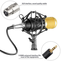 Micrófono de Condensador Rayco BM800 con Cancelación de Ruido para Smartphones, Micrófono USB con Cable para Podcasting y Transmisión en Vivo