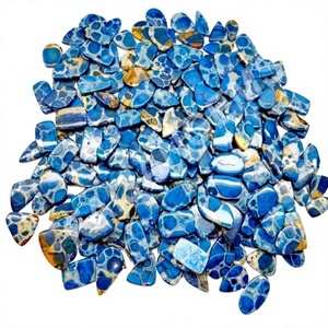Perles de pierres précieuses naturelles FAIJAN GEMS authentiques, Jaspe de sédiments bleus, Jaspe impérial, pour la fabrication de bijoux, matériau naturel, couleur naturelle - Product Image 1