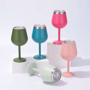 Supplie Hot Sales Wholesale Stainless Steel Custom Color logo Stainless Steel Shot <strong>Glass</strong> with Lid for Party - Product Image 1