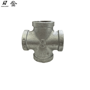 Conector cruzado maleable <span class=keywords><strong>galvanizado</strong></span>, Conector de tubería roscada de cuatro vías - Product Image 1