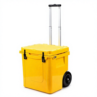 Glacière rotomoulée en PE de 45 qt avec roues, isotherme, grande capacité, pour camping, pique-nique, pêche en extérieur