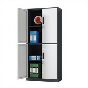 Armoire de classement en acier à deux portes vitrées pour bureau, vente en gros - Product Image 1