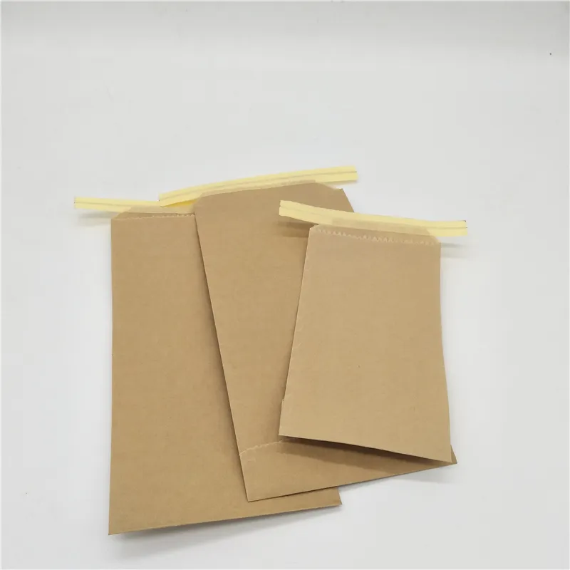 horizontal tin tie flat bottom kraft envelop paper bag