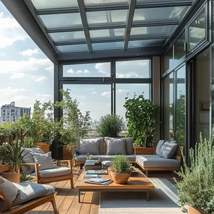 Đúc sẵn bốn mùa nhôm kính sunroom-mái bằng kích thước tùy chỉnh cho biệt thự khách sạn sân vườn - Product Image 2