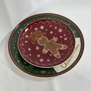Plato de Alta Calidad Ecológico con Tema Navideño, Elegante y Sofisticado, Aislado Térmicamente, Pintado a Mano, Apto para Microondas - Product Image 5